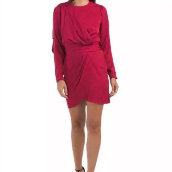 NWT Ronny Kobo Shanaya Dress Red L - Picture 16 of 16